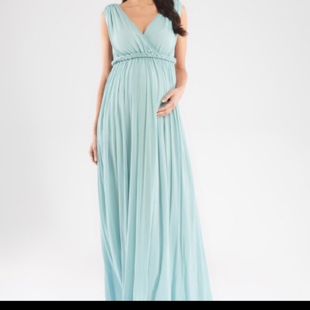 Baby blue maternity dress